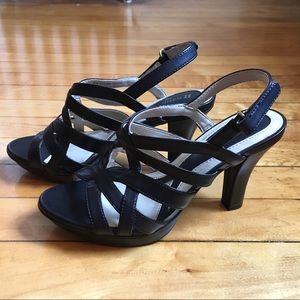Naturalizer Black Strappy Heels Size 5